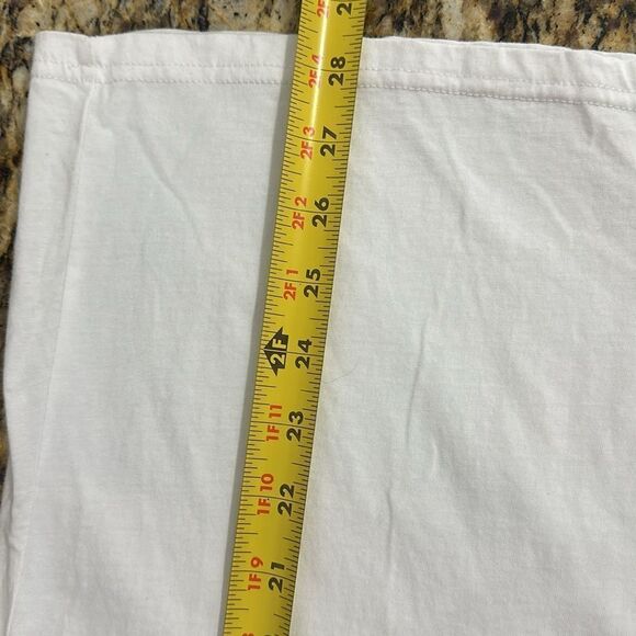 Gretchen Scott "Laugh More" Short Sleeve Cotton Tee In White Size XL - Picture 7 of 7